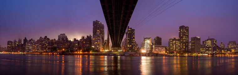 Obraz premium Queen Bridge, New York skyline