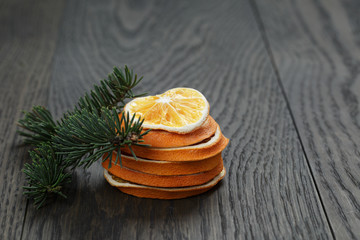 dried orange spruce twig and anise