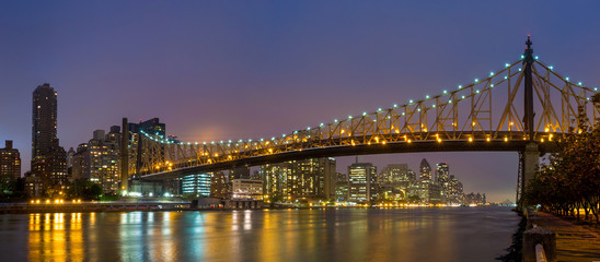 Plakat Queen Bridge, New York skyline