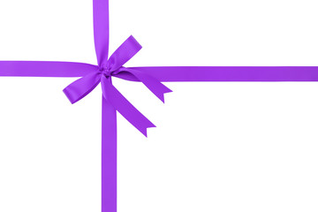 classic purple ribbon bow for packaging gifts