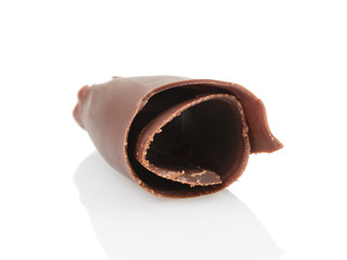 peeled chocolate curl