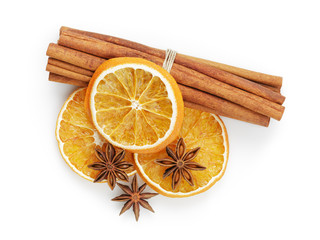dried oranges with cinnamon and anise