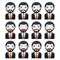businessman avatar set