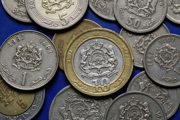 Naklejka premium Coins of Morocco
