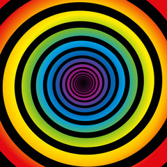 Rainbow Spiral Black