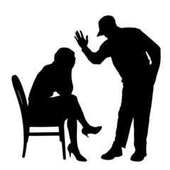 Vector silhouette of a couple.