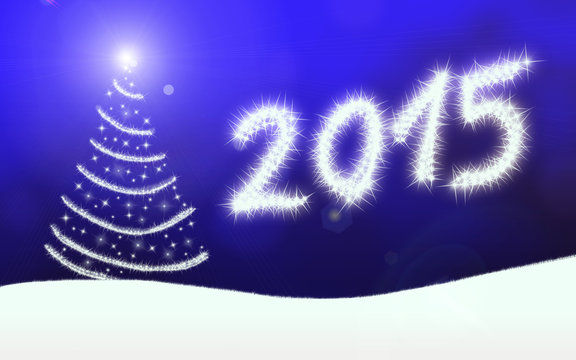 happy new year 2015 sparkling lights