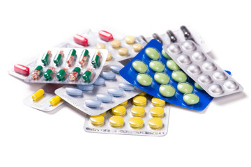 pills isolated on white background