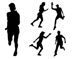 Vector silhouette of people.
