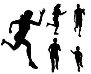 Vector silhouette of people.