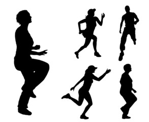 Vector silhouette of people.