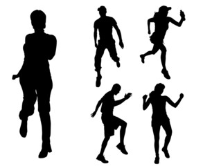 Vector silhouette of people.