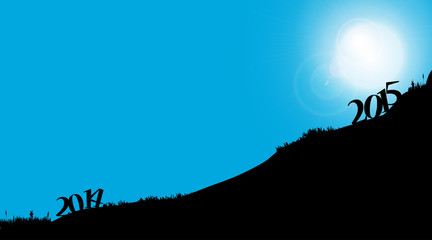 Obraz premium Vector silhouette of nature.