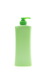 Plastic lotion bottle isolated