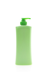 Plastic lotion bottle isolated