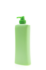 Plastic lotion bottle isolated