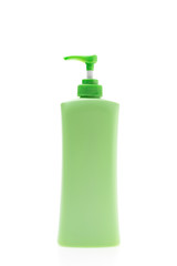 Plastic lotion bottle isolated