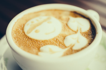 Latte coffee cup