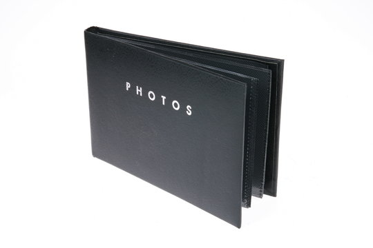 Small black photo album