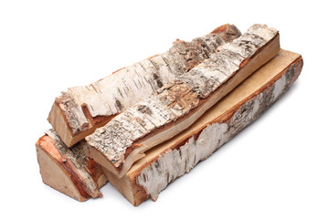 Obraz premium Birch firewood