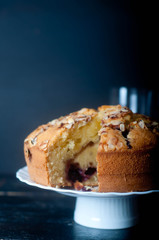 Viennese cake with blueberries