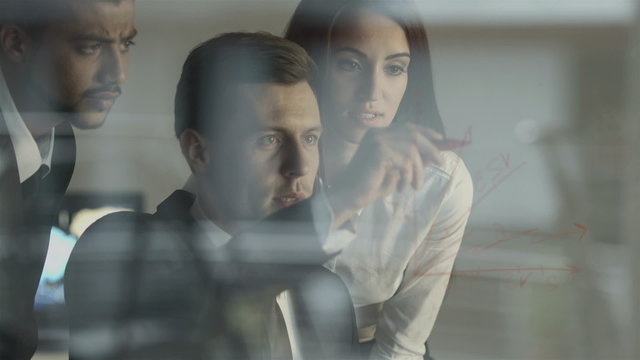 The scientists discuss the project at the virtual screen