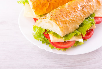 Fresh and tasty sandwiches