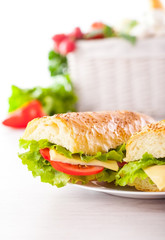 Fresh and tasty sandwiches