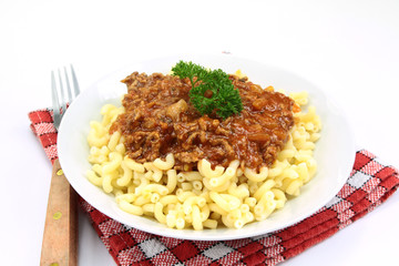 coquillettes à la bolognaise