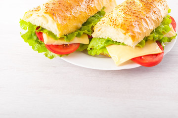 Fresh and tasty sandwiches