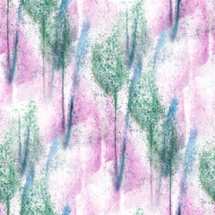 impressionism  artist pink, green, white seamless  watercolor wa