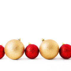 Christmas balls isolated on a white background.