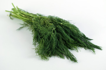 Bunch dill herb isolated on white background