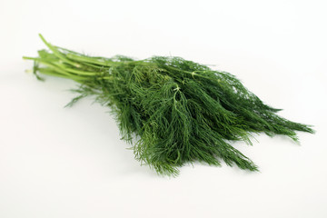 Bunch dill herb isolated on white background