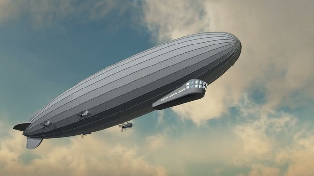 Zeppelin in Fly - close up