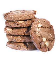 Tasty cookies with chocolate and nuts.