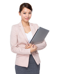 Businesswoman with laptop