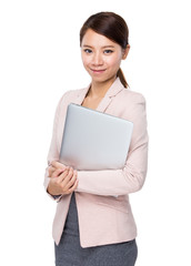 Businesswoman with notebook computer