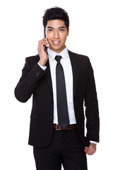 Businessman chat on mobile phone