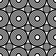 Fototapeta premium Seamless geometric black and white stripes background, simple ve
