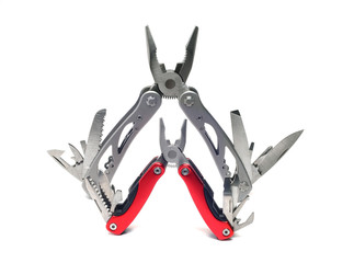 two multi tools on a white background