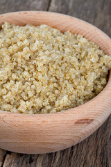 cookied quinoa on wooden surface