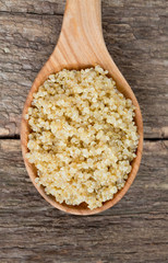 cookied quinoa on wooden surface