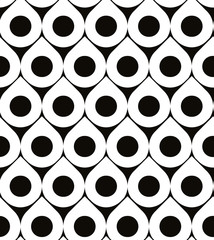 Abstract geometric black and white background, seamless pattern,