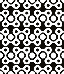 Abstract geometric black and white background, seamless pattern,