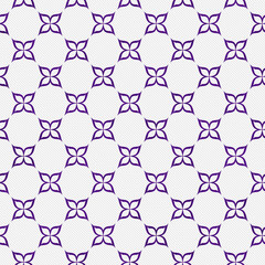 Naklejka premium Purple and White Flower Repeat Pattern Background
