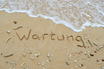 Maintenance sign in German languge