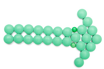 Arrow pointing to the right, isolated. Healthcare concept