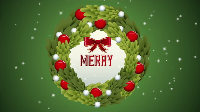 Merry christmas ornament animation