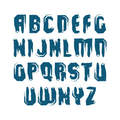 Handwritten colorful vector uppercase letters, stylish letters s